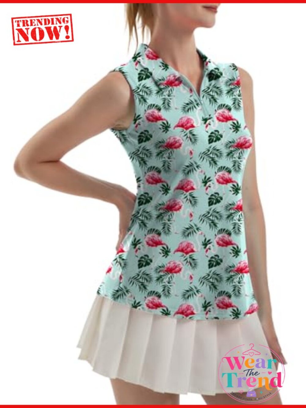 Women's Sleeveless Polo Golf Tennis Shirt Quick-Dry UPF 50+